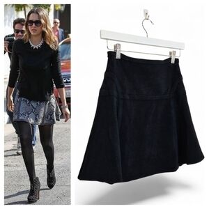 Diane von Furstenberg Bkack Flote Skirt Women's Size S Fit & Flare